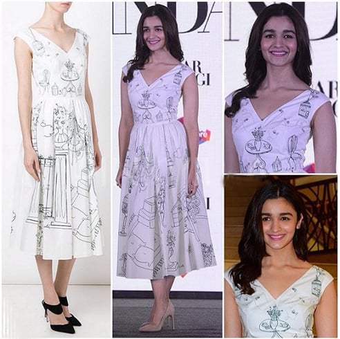 Alia Bhatt With Cutesy Graphic Printed Dress