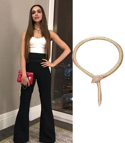 Deepika Working A Stunning Bulgari Choker