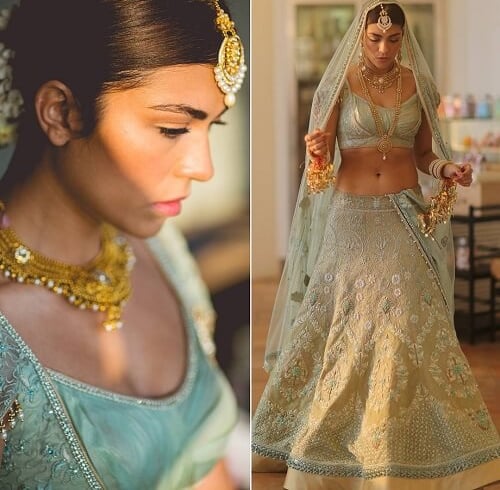 Faded Champagne Lehenga