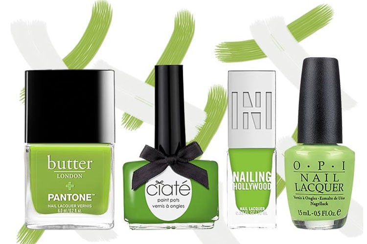 9 grüne Nagellack-Farben machen das Jahr Ende Pantone Bright  