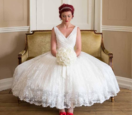 Mid calf wedding dresses