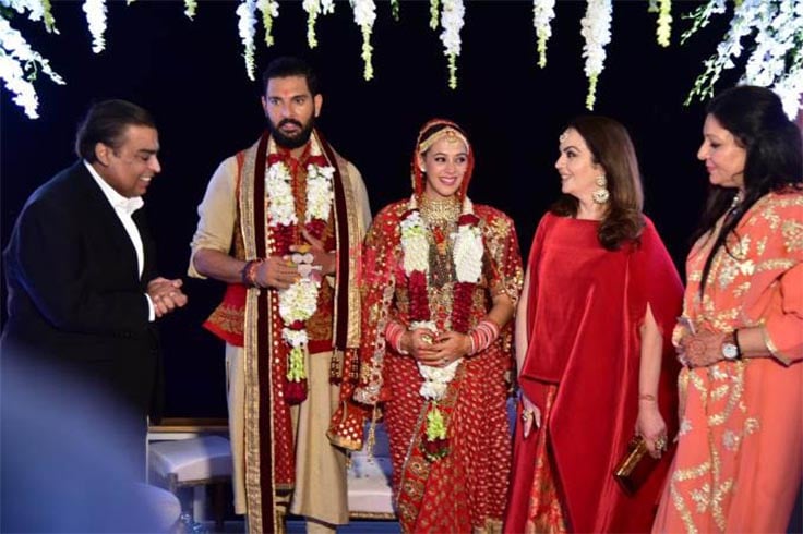 Mukesh and Nita Ambani at Yuvraj Wedding