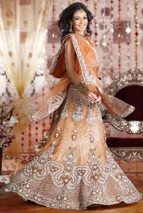 Peach Lehenga For Wedding