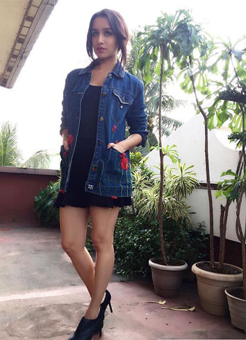 Shraddha Kapoor worked a Pero denim jacket