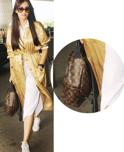 Sonam Kapoor with backpack