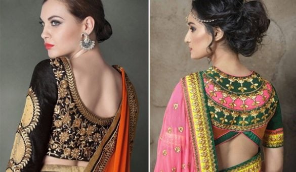 Latest Blouse Back Neck Designs