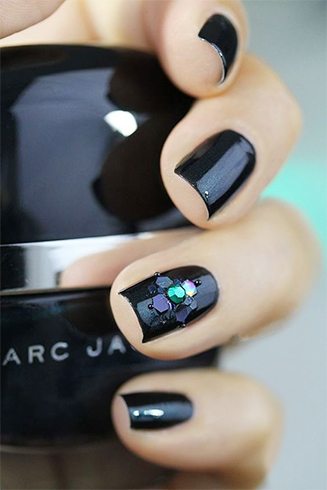 Black Glitter Nail Polish