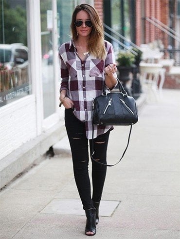 Flannel Shirt with Leggings