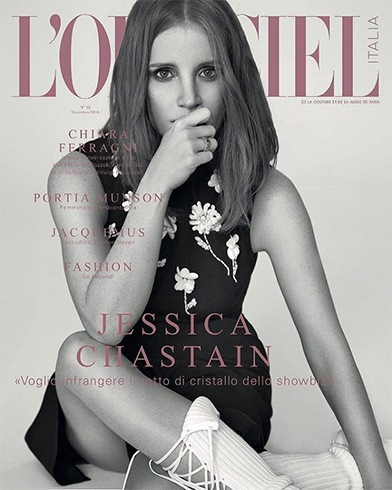 Jessica Chastain On LOfficiel Italia