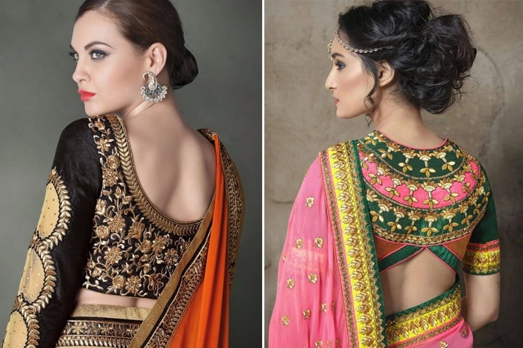 Heavy Saree Blouse Back Neck Designs To Rock at Functions  K4 Fashion
