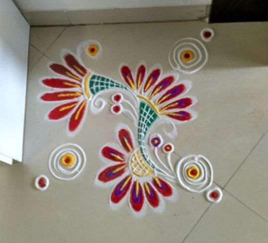 New Year Rangoli Photo