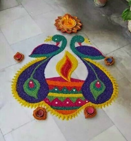 Rangoli Designs For New Year 2017