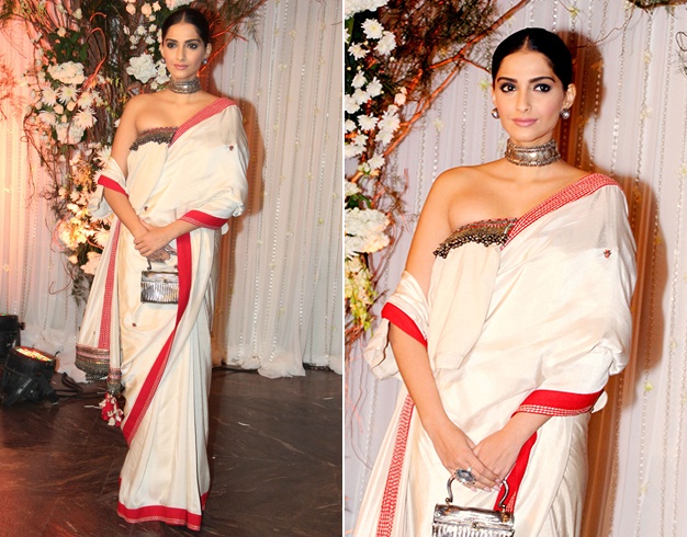 sonam at Bipasha Basu’s Wedding Reception