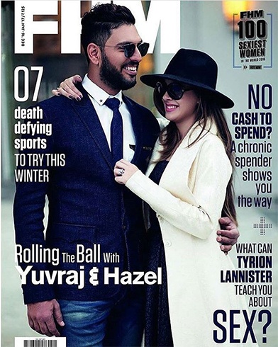 Yuvraj Singh And Hazel Keech On FHM