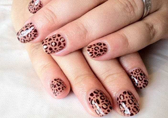 Cheetah Nail Art for Girl