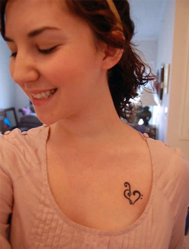 Heart Shaped Tattoos, Heartbeat Tattoos