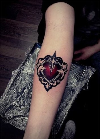 Heart tattoos for girls