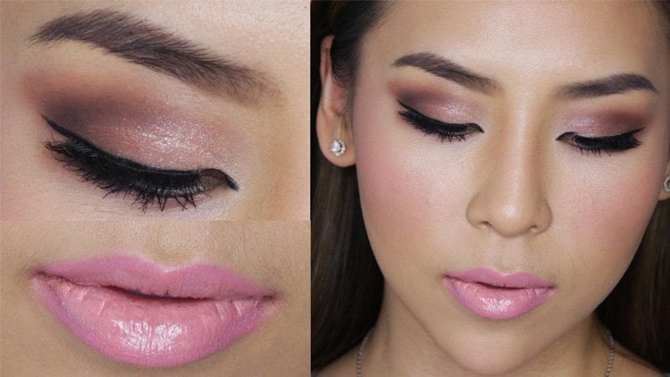 Makeup to go with a pink dress