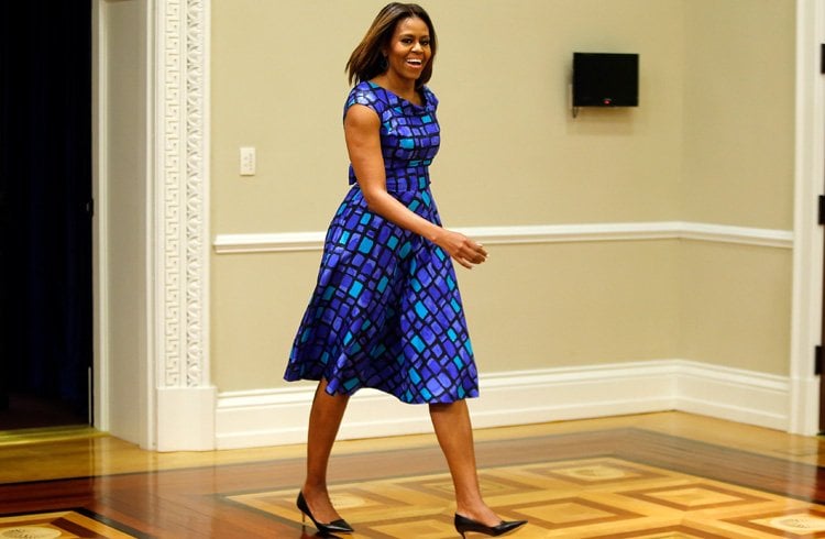 Michelle obama blue dress