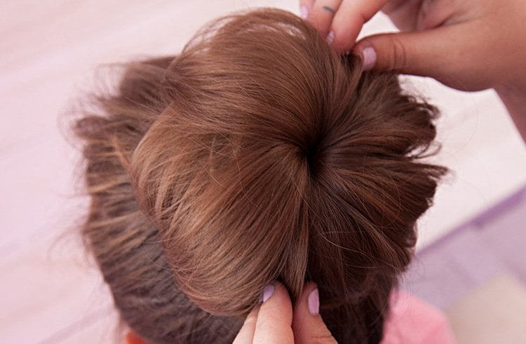 Sock bun tutorial for women