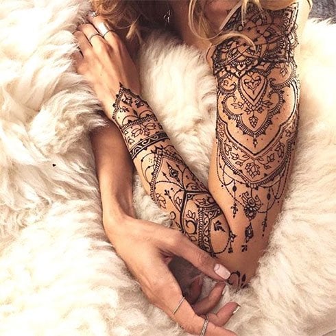 Lace Sleeve Tattoos for Women