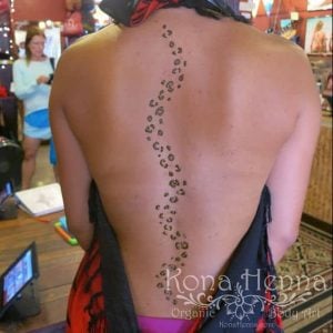 Animal Print Spine Tattoo Design