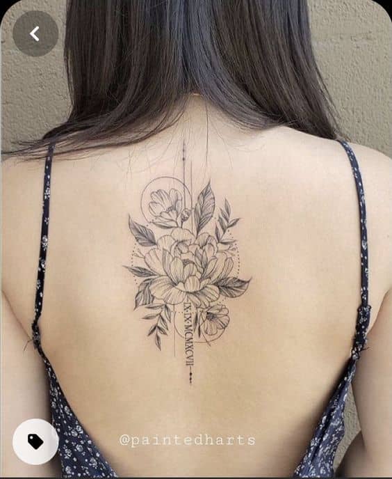 28 Delicate But Beautiful Spine Tattoo Designs For Women  The XO Factor   Tattoos for women flowers Spine tattoo Spine tattoos for women