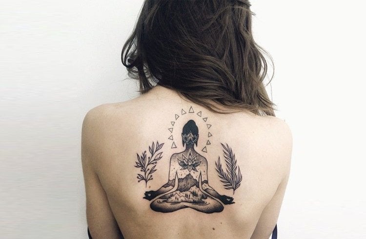 Permanent Geometrical Buddha Tattoo Service