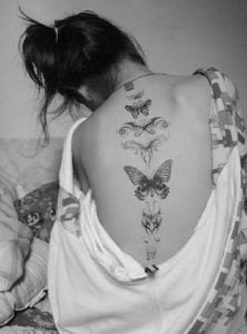 Butterfly Spine Tattoo