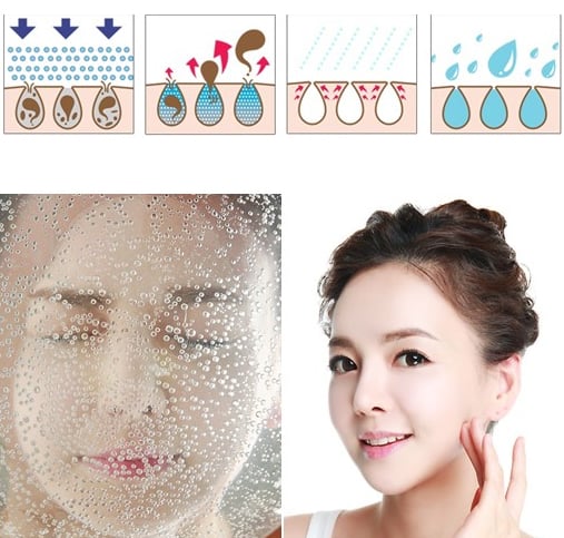 Carbonated water skin care