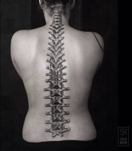 Celtic Knots On Spine Tattoos