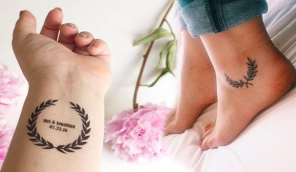 Laurel wreath tattoo for women