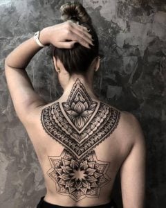 Mandala Tattoo On Spine