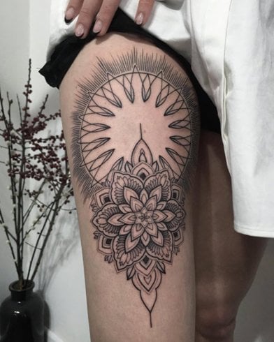 Mandala Wheel Tattoos