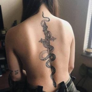 Snake Spine Tattoo Design