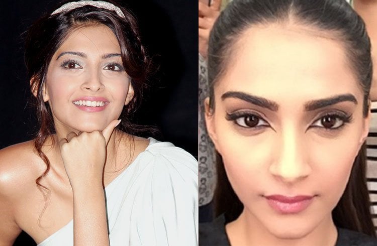 Sonam Kapoor eyebrow makeup