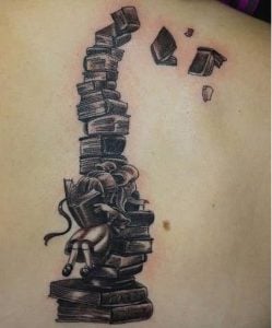 Spine Tattoo For Book Lovers