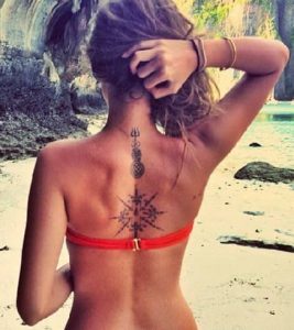 Spine Tattoo With Symbols
