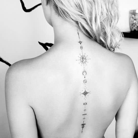 54 Gorgeous Spine Tattoos for Women