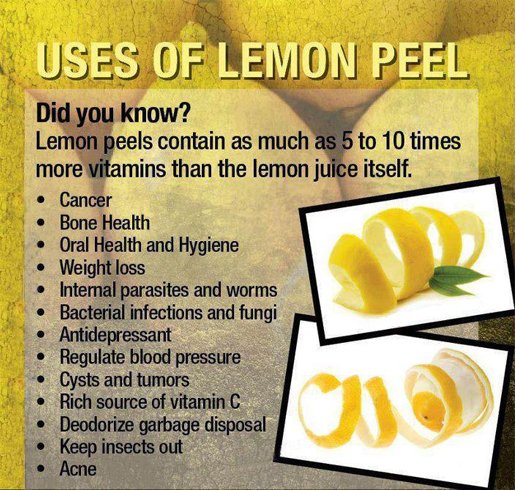Uses of lemon peal