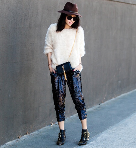 Sequined Joggers