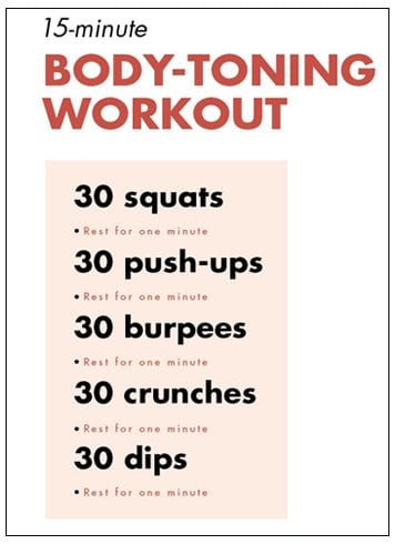 15 minute morning workout