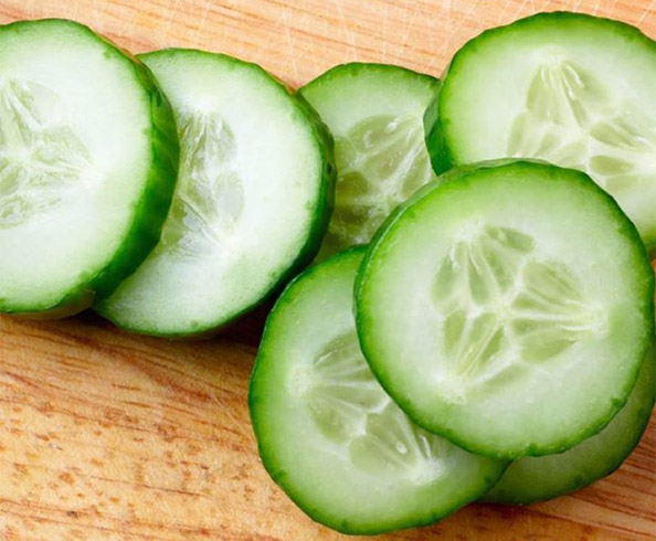 Rubbing Frozen Cucumber