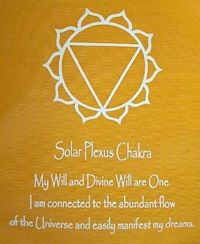 Solar plexus chakra tattoo for women