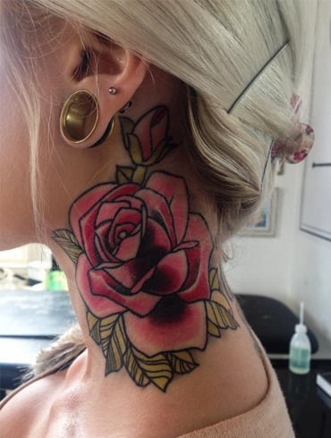 Tattoo on neck