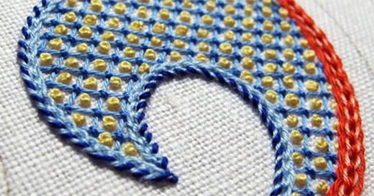 French Knot Stitch Embroidery