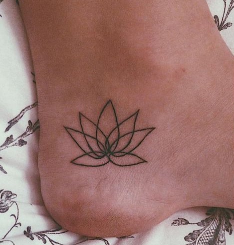 lotus tattoo on feet
