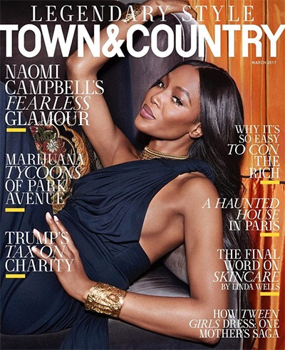 Naomi Campbell on Town and Country