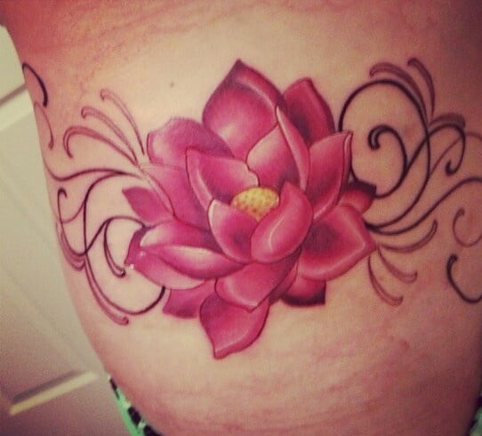 pink lotus tattoo designs