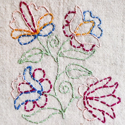Running Stitche Embroidery
